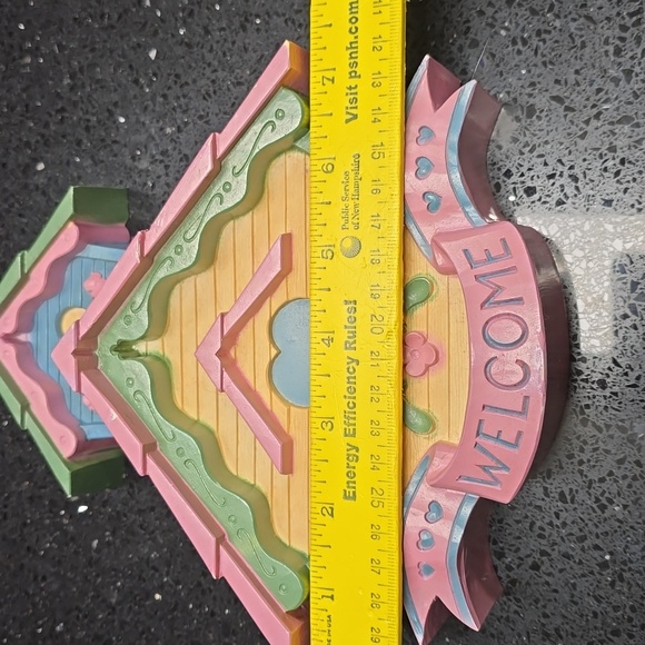 Vintage. Home Interior. Colorful Resin Birdhouse Wall Decor - Picture 5 of 6